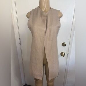 Kaarem Vein Dropped Arm Pocket Vest Jacket Cotton Size XS New